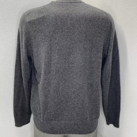 NEW THEORY Mens Sweater Grey Heather Size L Hilles Crewneck Long Sleeve Pullover - Picture 7 of 10